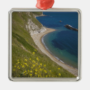 Man o War Bay, Jurassic Coast, Lulworth, Dorset, Julgransprydnad Metall