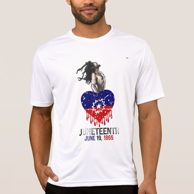 Man och 10 juni flagga t shirt (Framsida)