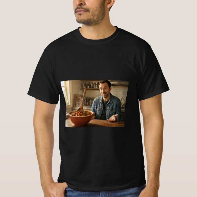 Man och Chili  T Shirt (Framsida)