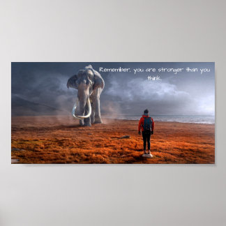 Man och elefant - motiveringscitat poster