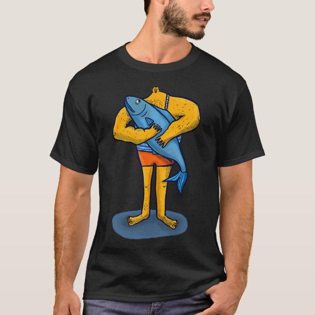 Man och fisk t shirt (Framsida)