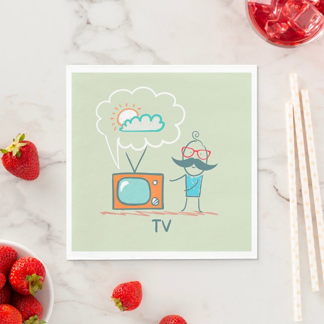 Man och hans TV Pappersservett (Skapare uppladdad)