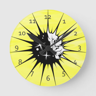 Man och Sol Art Rund Klocka