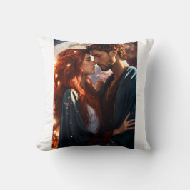 Man och vacker bild av flicka kudde