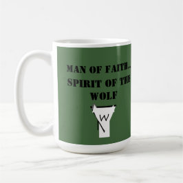 Man of Faith ...Spirit of The Wolf SHIRT Kaffemugg