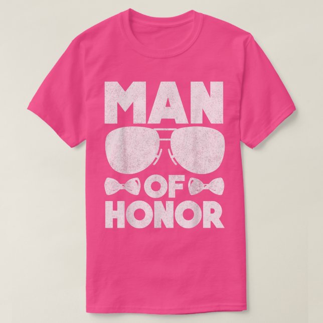 Man of Honor Bestfriend Wedding Bridal Shower Brid T Shirt (Design framsida)