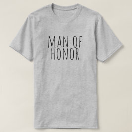Man Of Honor Bridal Party Wedding T Shirt