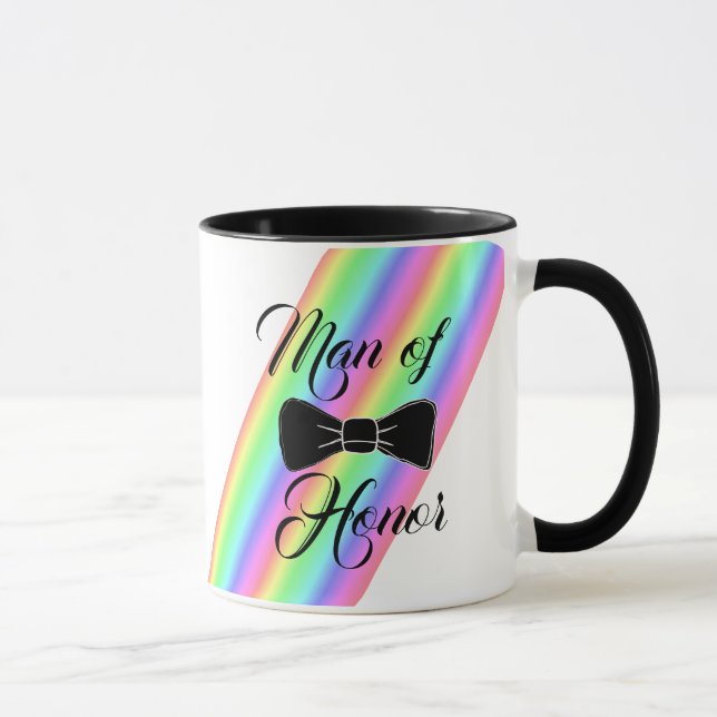 Man of Honor Svart Fläsktajts Kaffemug Mugg (Höger)