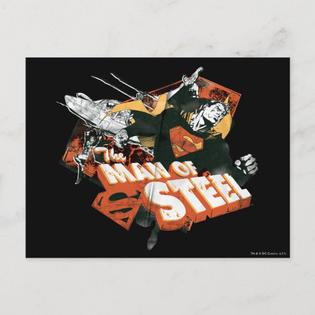 Man of Steel Collage Vykort (Framsida)