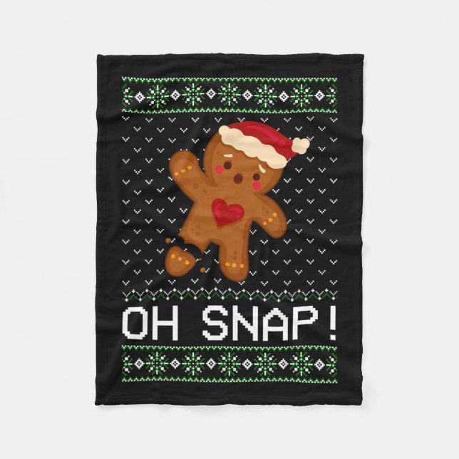 Man Oh Snap jul Cookie Fleecefilt (Framsidan)