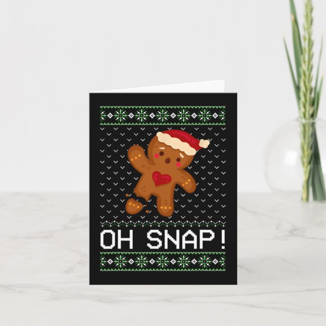 Man Oh Snap jul Cookie Kort (Framsida)