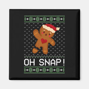 Man Oh Snap jul Cookie Magnet