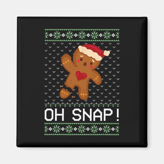 Man Oh Snap jul Cookie Magnet (Framsidan)