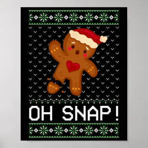 Man Oh Snap jul Cookie Poster