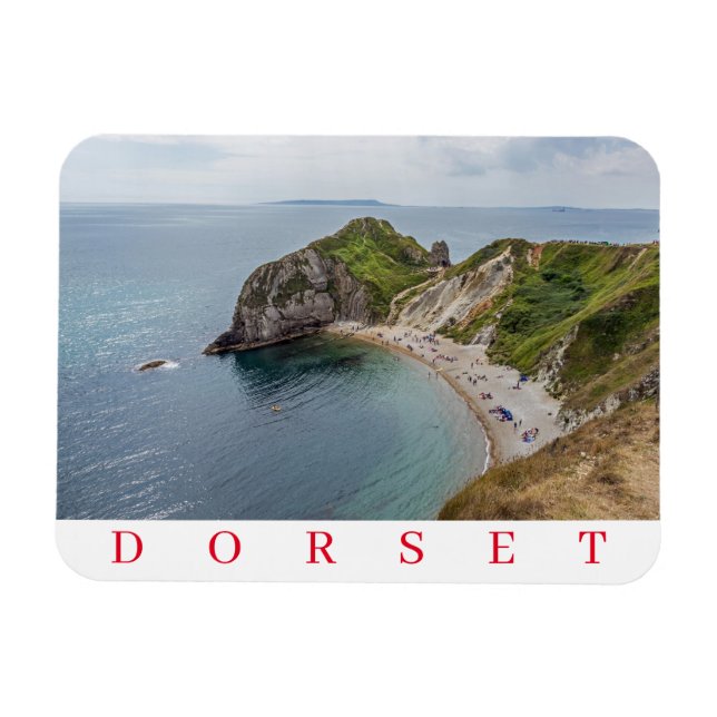 Man O'Krig Beach view Dorset-kylskåp Magnet (Horisontell)