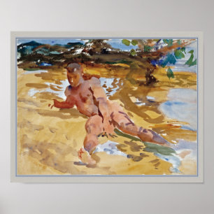 Man on Beach Florida by John Singer Sargent Poster