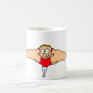 Man on Gymnastics Ringar Kaffemugg