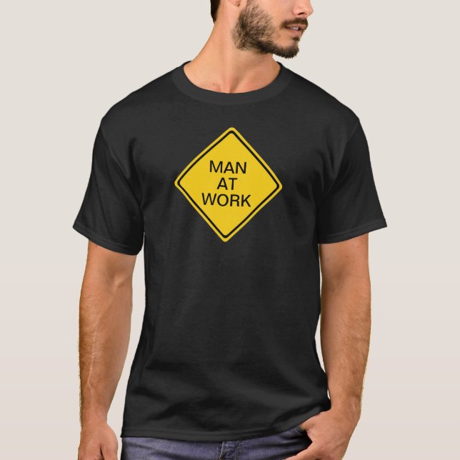 man på arbete t shirt (Framsida)