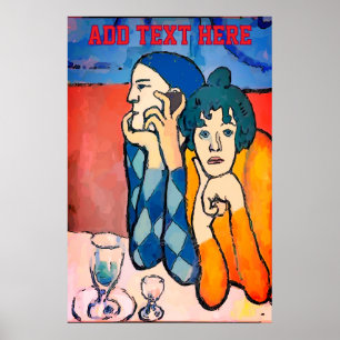 Man på Cell Mobil Abstrakt, Matisse Stil Poster
