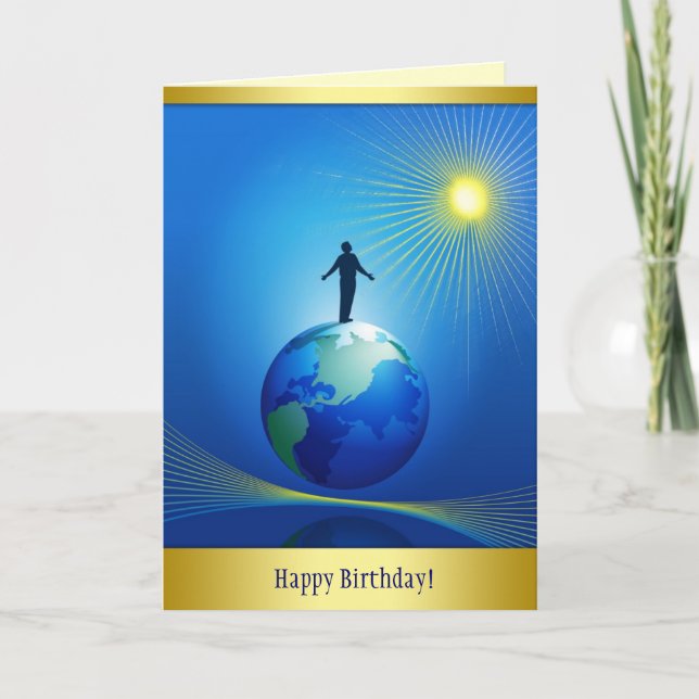 Man på Globe Kort (Framsida)