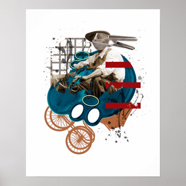 Man på Hjul Poster (Framsidan)