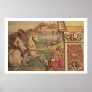 Man på Horseback, från St. Benedicts Life (f Poster