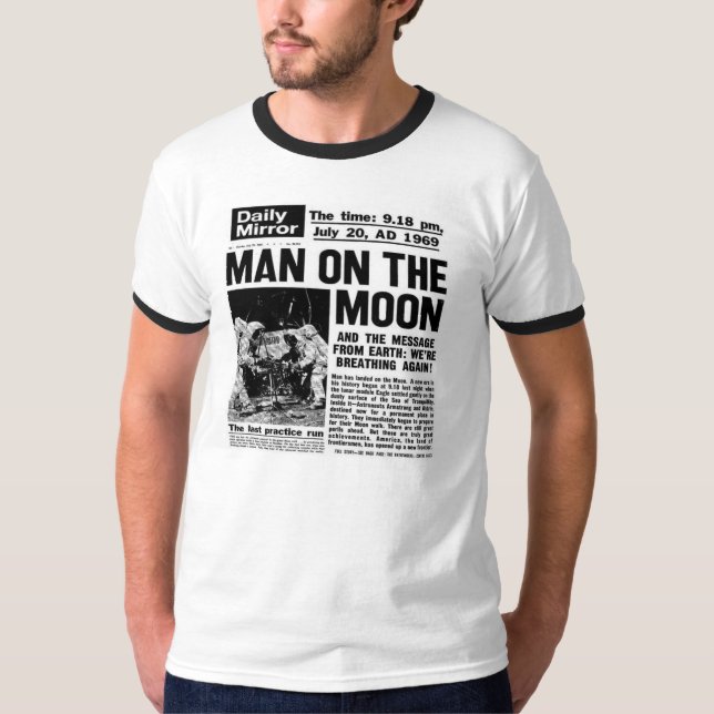 Man på måne t-shirt (Framsida)