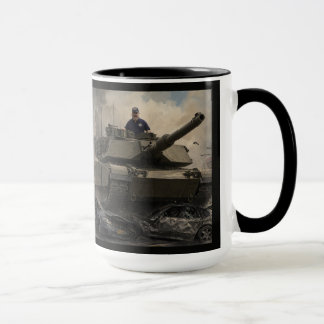 Man på stridsvagn mugg