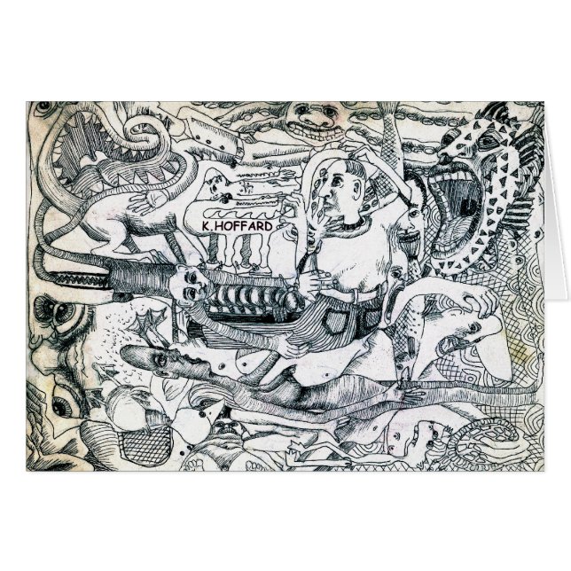 "Man på zooen ", Hälsningskort (Framsidan Horizontal)