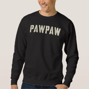 Man Pawpaw Sten Grandpa Rockstar Myth Legend Lång Ärmad Tröja