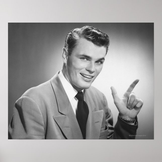 Man pekar 2 poster (Framsidan)