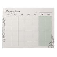 Mån-planner i minimal beige med eget text, mån-sön
