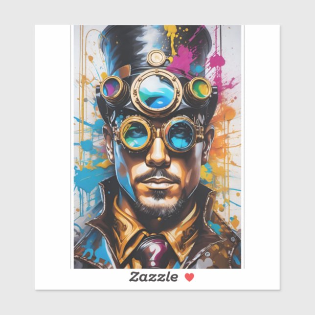 Man Porträtt vinyldecal Klistermärken (Ark)