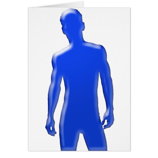 Man Posing Hälsningskort (Framsidan)