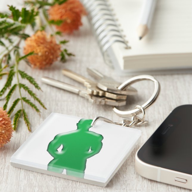 Man Posing Nyckelring (Högra Framsidan)