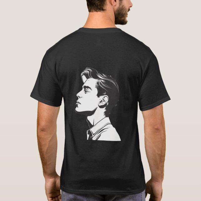 Man - Profile Drawing of a Man T Shirt (Baksida)