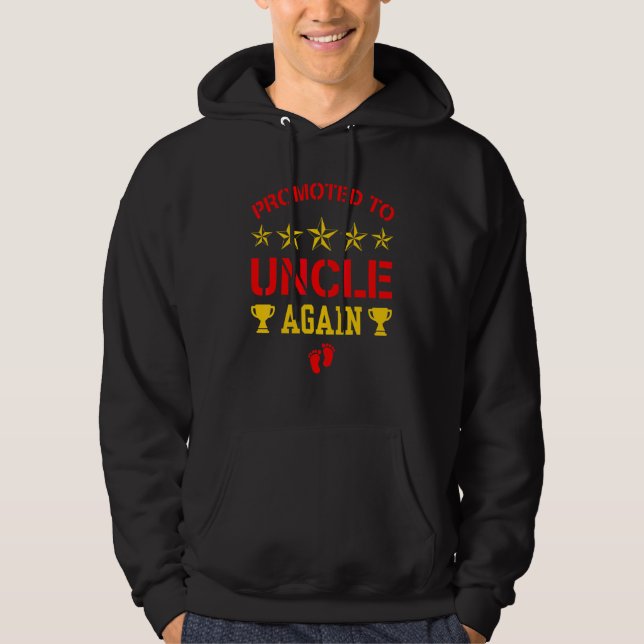 Män Promoverade Till Farbror Igen   Snart Farbror  Hoodie (Framsida)