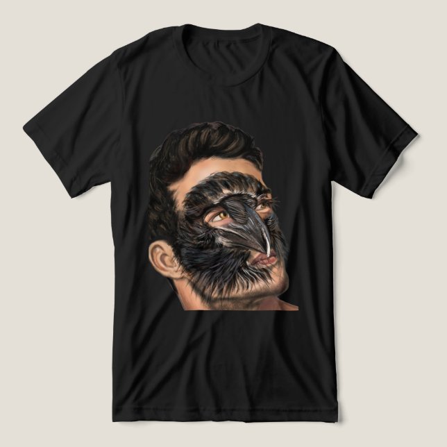 Man Raven T Shirt (Design Framsida)