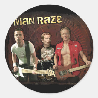 Man Raze Group Sticker Runt Klistermärke