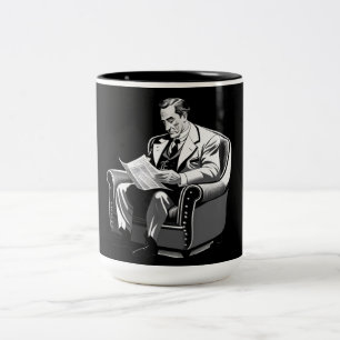 Man Reading Två-Tonad Mugg