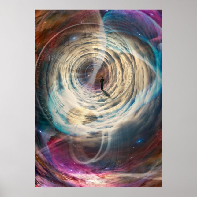 Man reser i tid och rum poster (Framsidan)