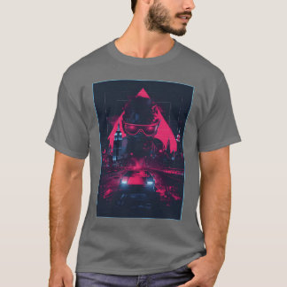Man Retro Car City Vaporwave Synthwave 90-tal roli T Shirt