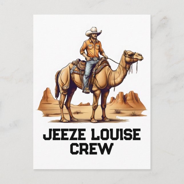 Man rider på en kamel vykort (Framsida)