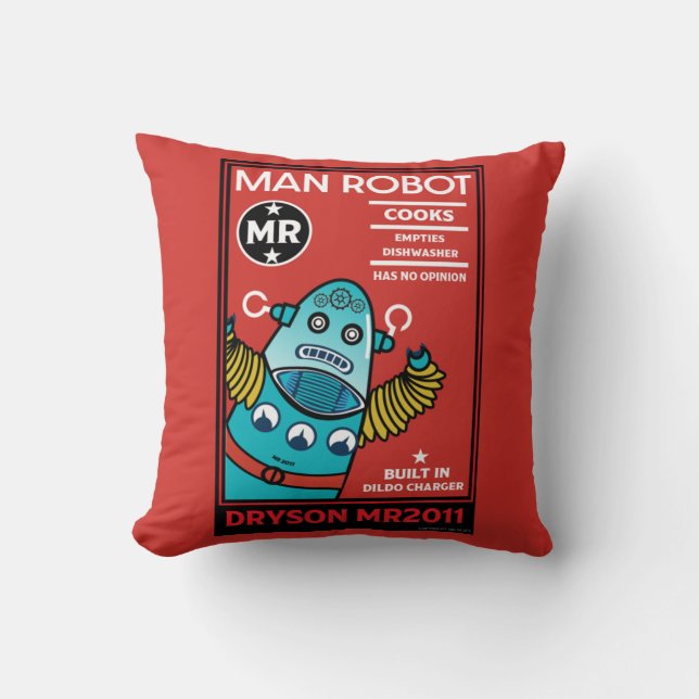 Man Robot Perfekt Man Cushion Kudde (Framsida)