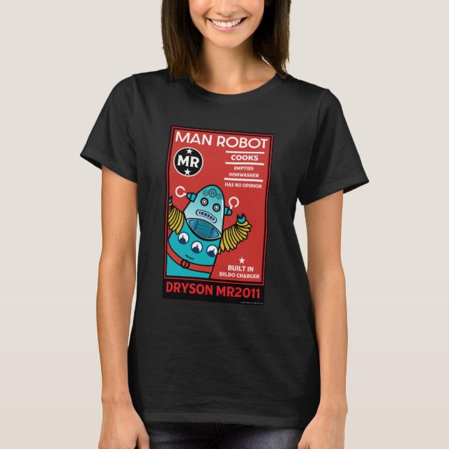 Man Robot Perfekt Man T-Shirt (Framsida)