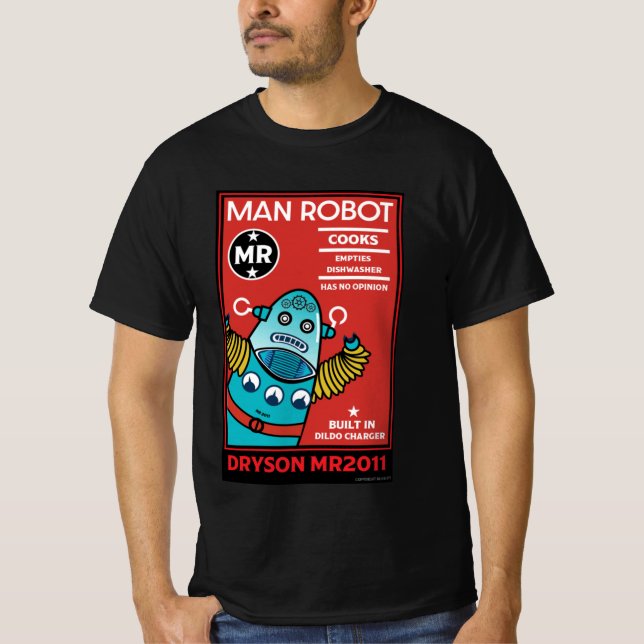 Man Robot Perfekt Man T-Shirt (Framsida)