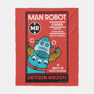 Man Robot Perfekten Man Fleecefilt