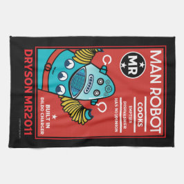 Man Robot Perfekten Man Kökshandduk