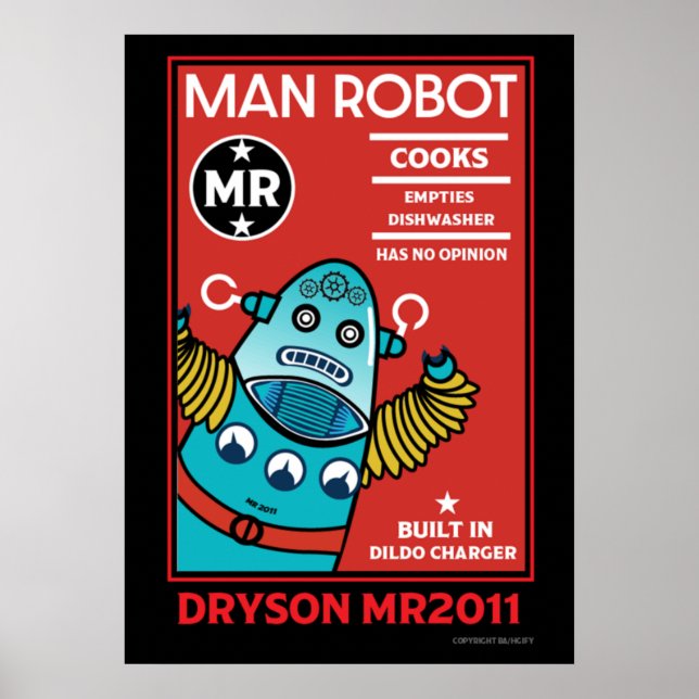 Man Robot Perfekten Man Poster (Framsidan)