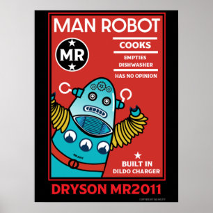 Man Robot Perfekten Man Poster